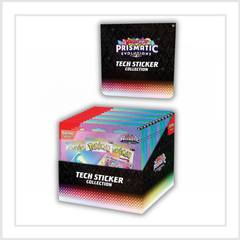 Pokemon Scarlet & Violet Prismatic Evolutions Tech Sticker Collection 12 Box Case | Multi-Hit Energy Break
